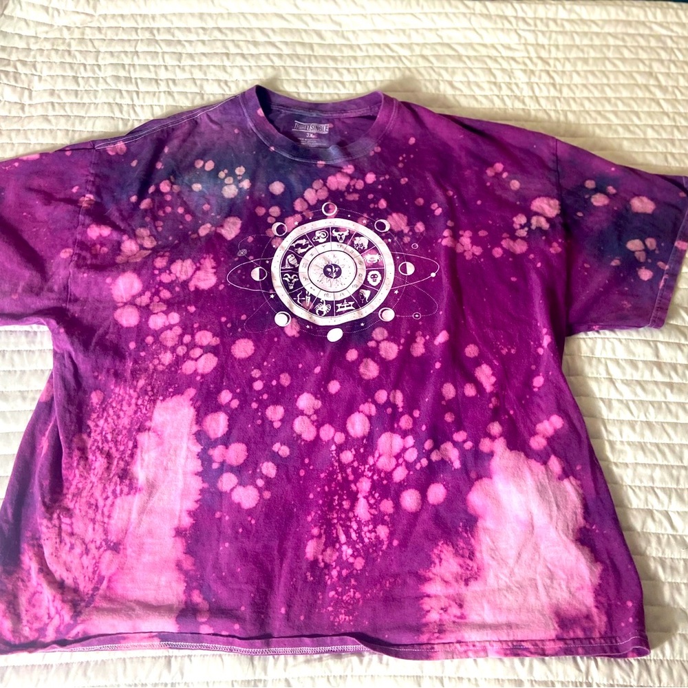 Big n Tall Men’s #astrology hippie punk zodiac graphic tee XL